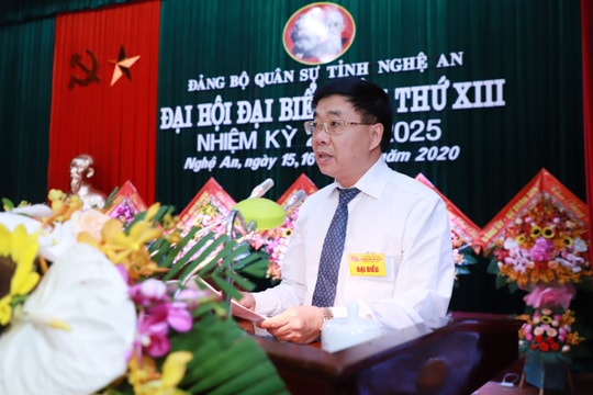 Đồng chí Nguyễn Văn Thông lưu ý 5 nhiệm vụ trọng tâm với Đảng bộ Quân sự tỉnh nhiệm kỳ 2020 - 2025