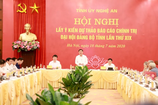 Lãnh đạo Đảng, Nhà nước quê Nghệ An góp ý vào văn kiện Đại hội Đảng bộ tỉnh 
