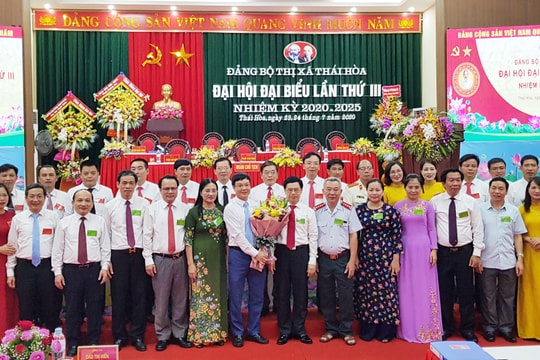 Danh sách Ban Chấp hành Đảng bộ, Ban Thường vụ Thị ủy Thái Hòa nhiệm kỳ 2020 - 2025