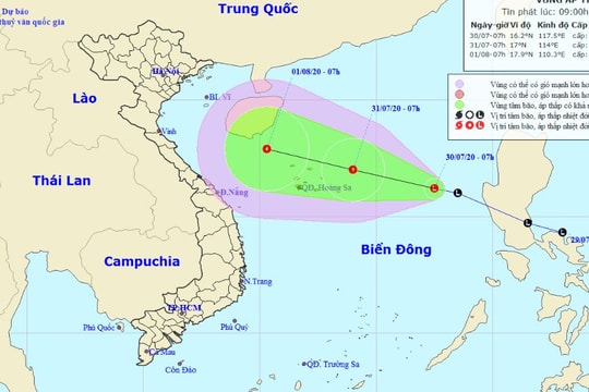 Áp thấp nhiệt đới trên biển Đông