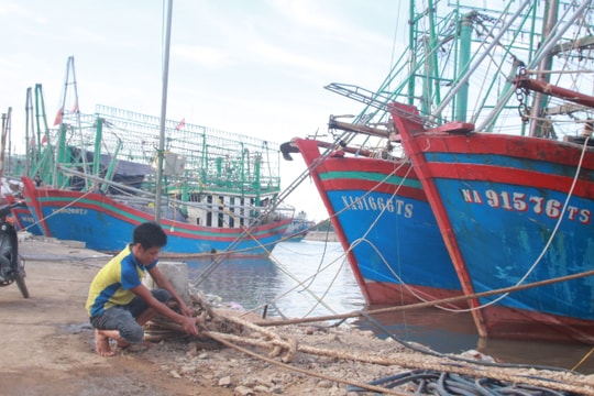 Nghệ An: Khẩn cấp kêu gọi tàu thuyền trên biển về bờ tránh áp thấp 