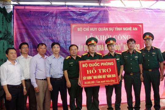 Bộ CHQS tỉnh Nghệ An khởi công xây nhà đồng đội cho quân nhân khó khăn ở Anh Sơn
