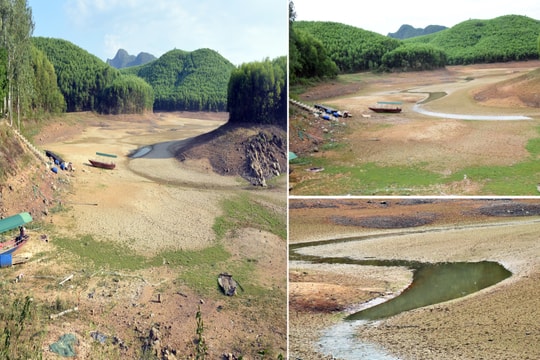 Sau mưa, nhiều hồ đập ở Nghệ An vẫn trơ đáy