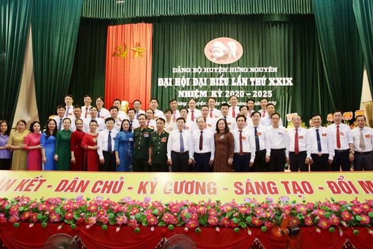 Danh sách Ban Chấp hành Đảng bộ, Ban Thường vụ Huyện ủy Hưng Nguyên nhiệm kỳ 2020 - 2025