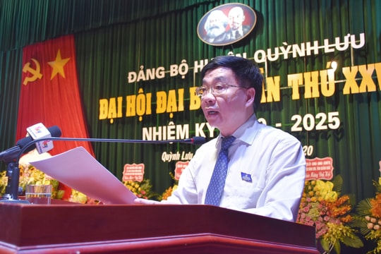 Đồng chí Nguyễn Văn Thông lưu ý 8 nhiệm vụ trọng tâm phát triển huyện Quỳnh Lưu giai đoạn mới