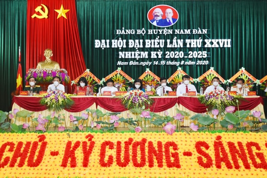 Khai mạc phiên trù bị Đại hội đại biểu Đảng bộ huyệ̣n Nam Đàn nhiệm kỳ 2020 - 2025