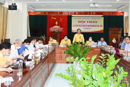 Góp ý cuốn sách lịch sử 90 năm Mặt trận Tổ quốc Việt Nam tỉnh Nghệ An (1930-2020)