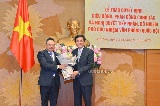 Điều động, bổ nhiệm đồng chí Trần Sỹ Thanh làm Phó Chủ nhiệm Văn phòng Quốc hội