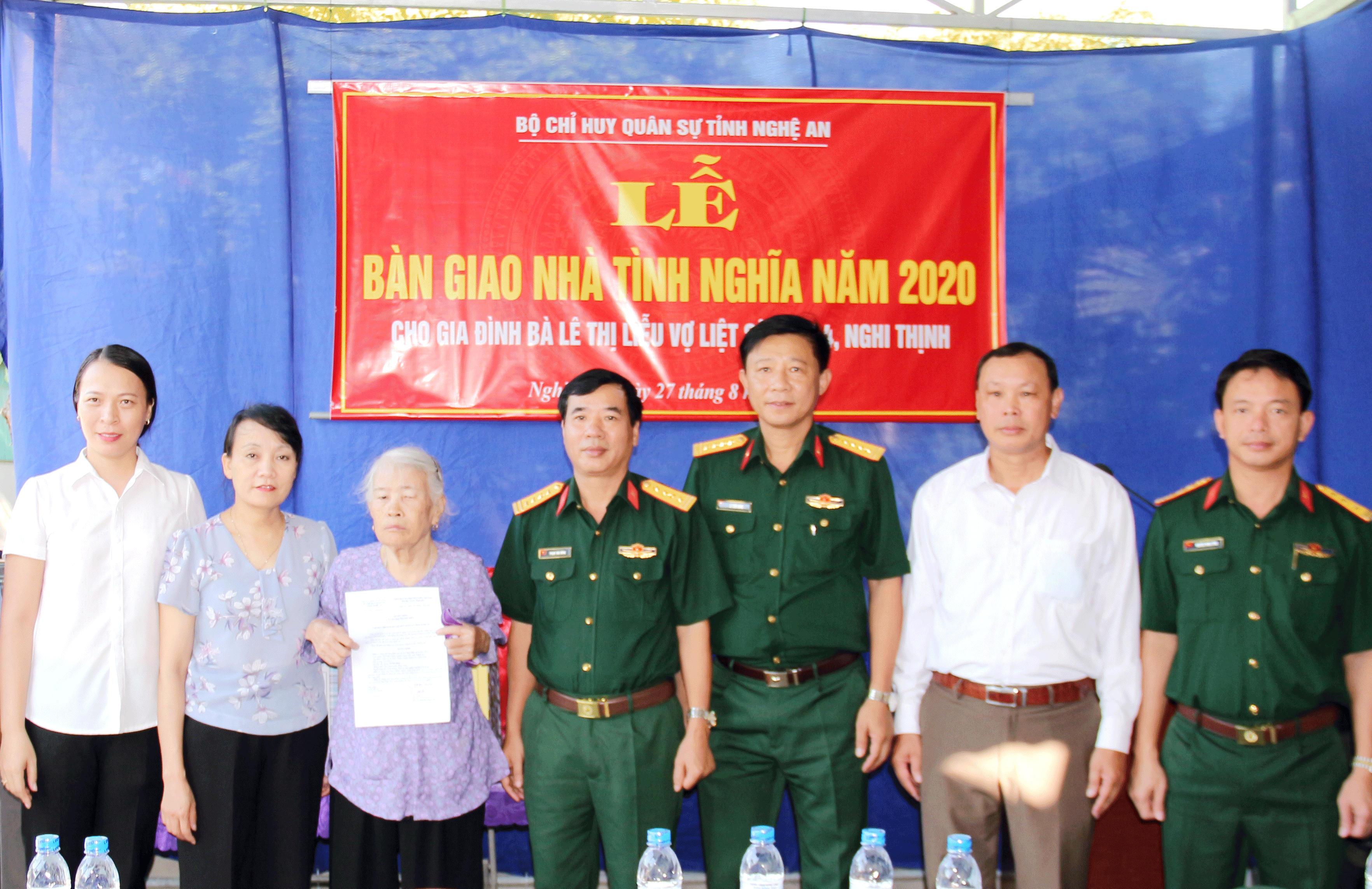 Bộ CHQS tỉnh bàn giao nhà tình nghĩa tại Nghi Lộc