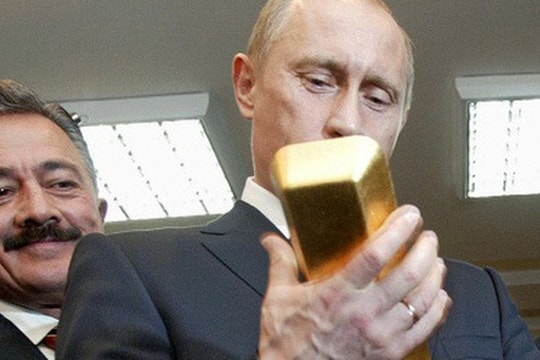 Vàng chiếm 23% tổng dự trữ ngoại hối của Nga