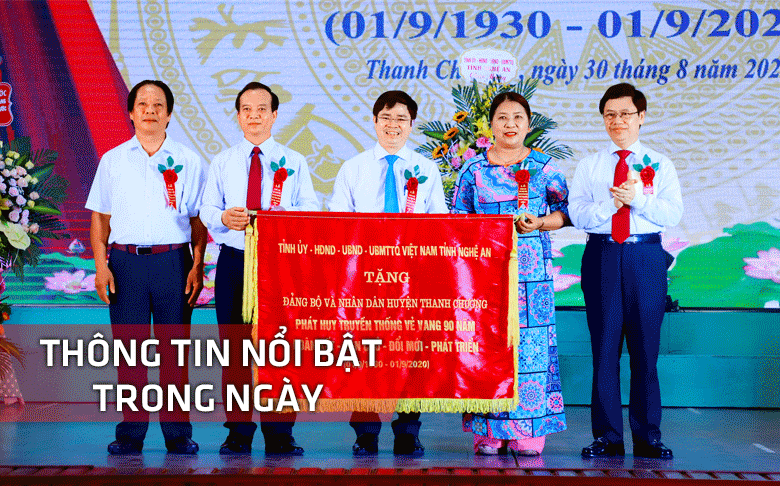 Nghệ An: Thông tin nổi bật ngày 30/8