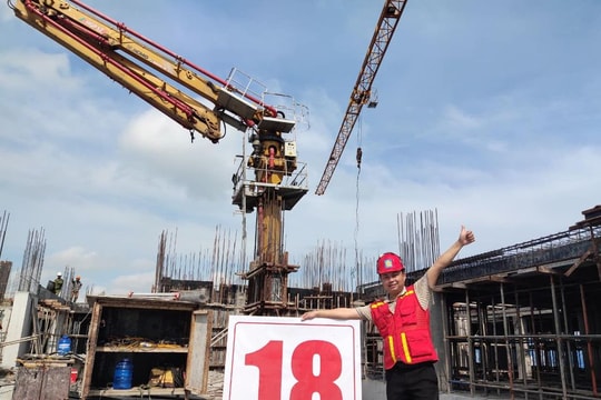 Tòa nhà đẹp nhất của TECCO ở TP Vinh đã thi công đến tầng 18 