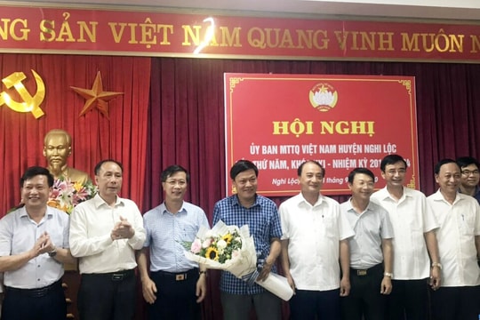 Trưởng ban Dân vận Huyện ủy Nghi Lộc giữ chức Chủ tịch Ủy ban MTTQ huyện