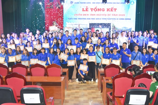 Đoàn trường Đại học Vinh tổng kết chiến dịch tình nguyện hè năm 2020