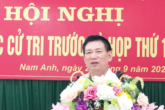 Tổng Kiểm toán Nhà nước Hồ Đức Phớc tiếp xúc cử tri huyện Nam Đàn