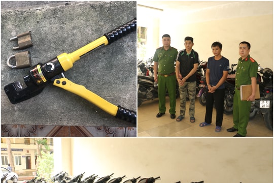 Triệt xóa ổ nhóm gây ra hơn 60 vụ trộm xe máy ở Nghệ An