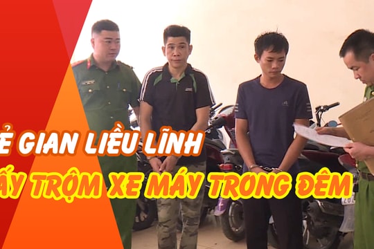 Camera nhà dân ghi lại cảnh 2 kẻ gian liều lĩnh lấy trộm xe máy trong đêm