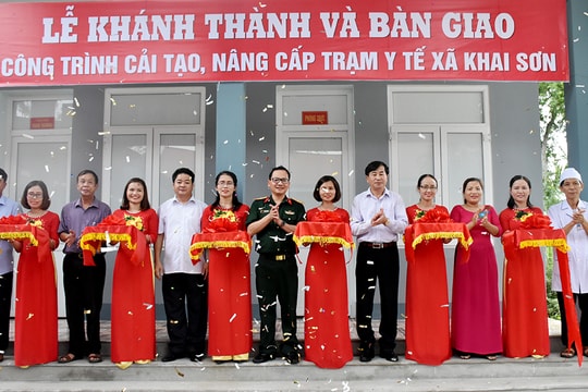 Viettel bàn giao công trình tài trợ cải tạo và nâng cấp Trạm Y tế Khai Sơn (Anh Sơn)