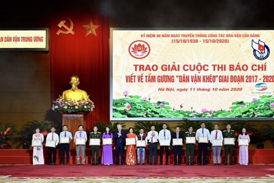 Báo Nghệ An đạt giải cao tại cuộc thi báo chí viết về tấm gương 'Dân vận khéo' giai đoạn 2017-2020