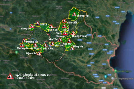 Nghệ An có 17 xã thuộc diện cảnh báo đặc biệt về nguy cơ lũ quét, lũ ống