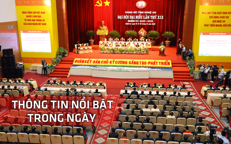 Nghệ An: Thông tin nổi bật ngày 17/10