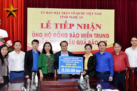 Tiếp nhận gần 3 tỷ đồng ủng hộ người dân vùng lũ