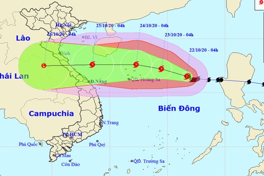 Bão số 8 tiếp tục tăng cấp, di chuyển theo hướng Tây Tây Bắc