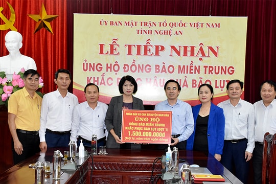Nghệ An: Hơn 47 tỷ đồng đăng ký ủng hộ đồng bào vùng lũ miền Trung
