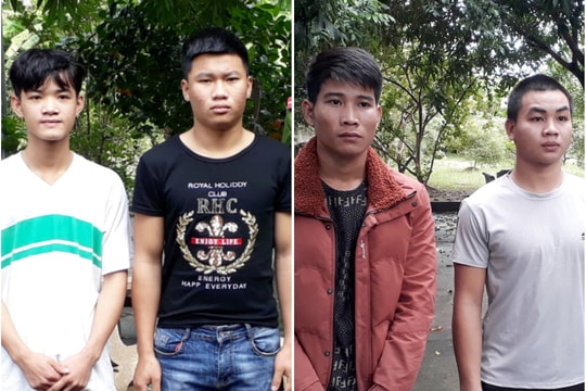Bắt giữ 4 thanh niên gây ra 33 vụ trộm và cướp tài sản