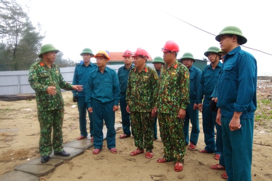 Bộ CHQS tỉnh kiểm tra công tác phòng, chống hoàn lưu bão số 9