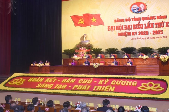 Vì mưa bão, Đại hội Đảng bộ tỉnh Quảng Bình rút ngắn thời gian từ 3 ngày xuống còn 1 ngày