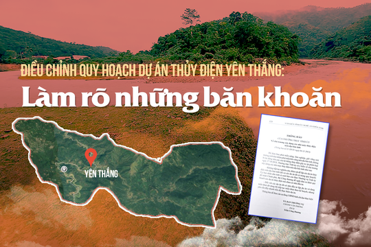 Làm rõ những băn khoăn trong điều chỉnh quy hoạch Dự án Thủy điện Yên Thắng