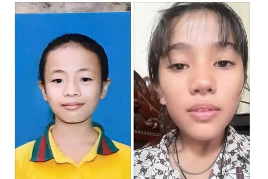 Hai nữ sinh lớp 7 ở Nghệ An được cảnh sát cơ động Thanh Hóa đưa về nhà sau 2 ngày mất tích
