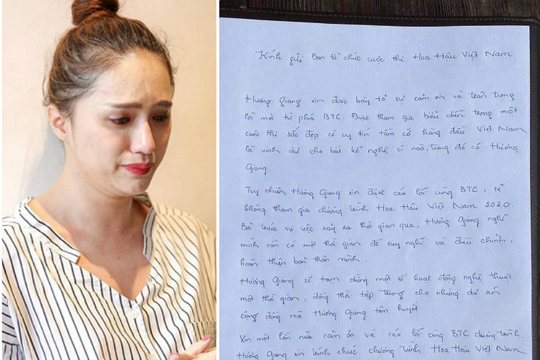 Hương Giang gây 'sốc' cho fan khi bất ngờ xin rút khỏi Hoa hậu Việt Nam 2020 