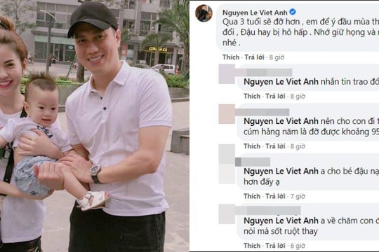 Vợ cũ than thở con đau ốm, Việt Anh vào bình luận một câu bị dân mạng 'chỉnh' luôn