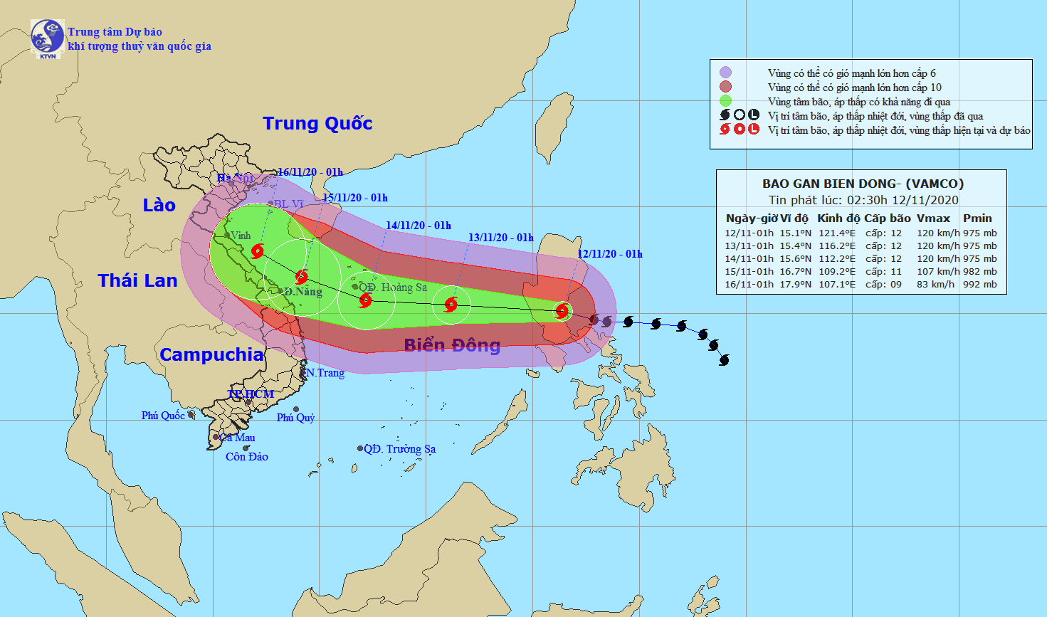 Bão Vamco giật cấp 15 có thể ảnh hưởng đến Nghệ An