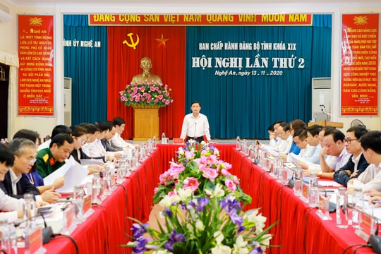 Ban Chấp hành Đảng bộ tỉnh Nghệ An khóa XIX tổ chức Hội nghị lần thứ 2