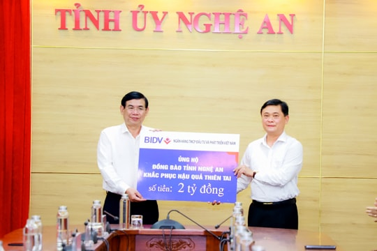 Các ngân hàng, tập đoàn, tổng công ty ủng hộ đồng bào bị ảnh hưởng do​ lũ lụt ở Nghệ An