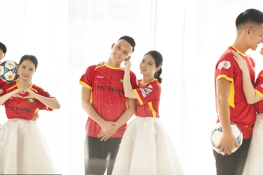 Ngắm bộ ảnh cưới lãng mạn của đội trưởng SLNA và bạn gái Hà Tĩnh