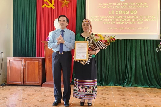 MTTQ huyện Anh Sơn có tân chủ tịch