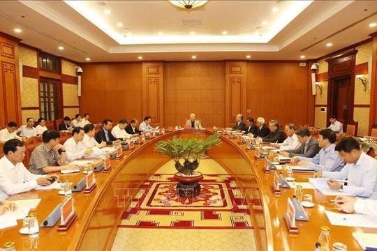 Tổng Bí thư, Chủ tịch nước Nguyễn Phú Trọng chủ trì họp về phòng, chống tham nhũng