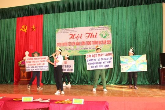 Quỳ Châu tuyên truyền tiết kiệm năng lượng trong trường học