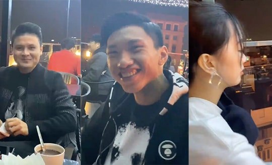 Đức Chinh và bạn gái đi chơi tối cùng với Quang Hải, Văn Hậu