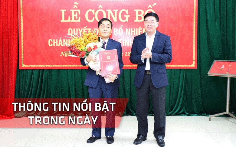 Nghệ An: Thông tin nổi bật ngày 3/12