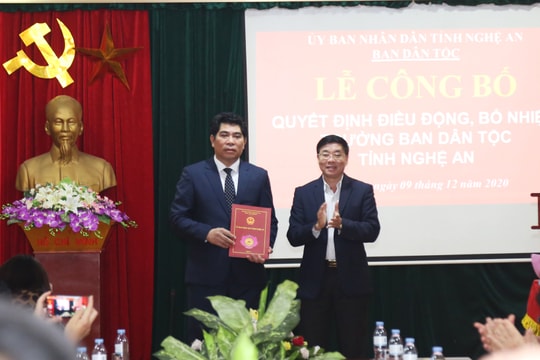 Nghệ An bổ nhiệm tân Trưởng Ban Dân tộc tỉnh 