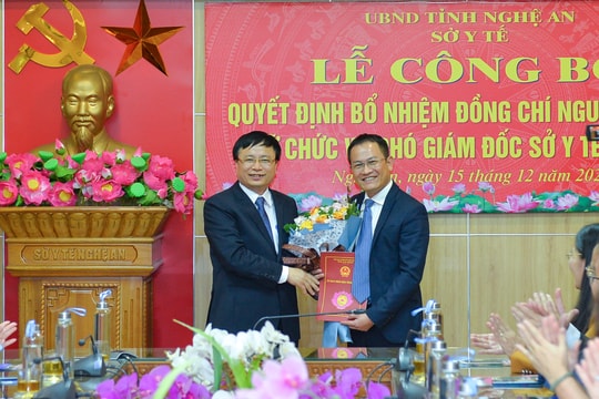 Giám đốc Bệnh viện Mắt giữ chức vụ Phó Giám đốc Sở Y tế Nghệ An