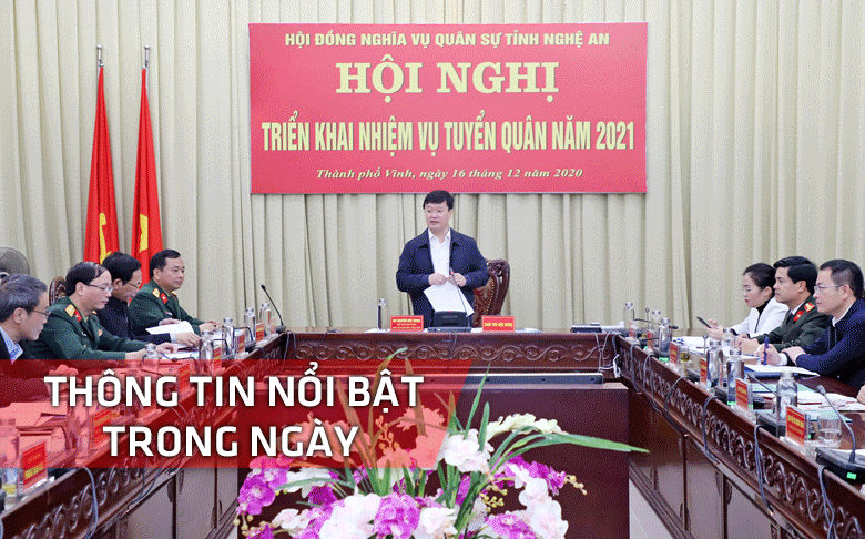 Nghệ An: Thông tin nổi bật ngày 16/12