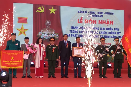 Xã Xuân Lâm (Nam Đàn) đón nhận danh hiệu Anh hùng Lực lượng vũ trang nhân dân