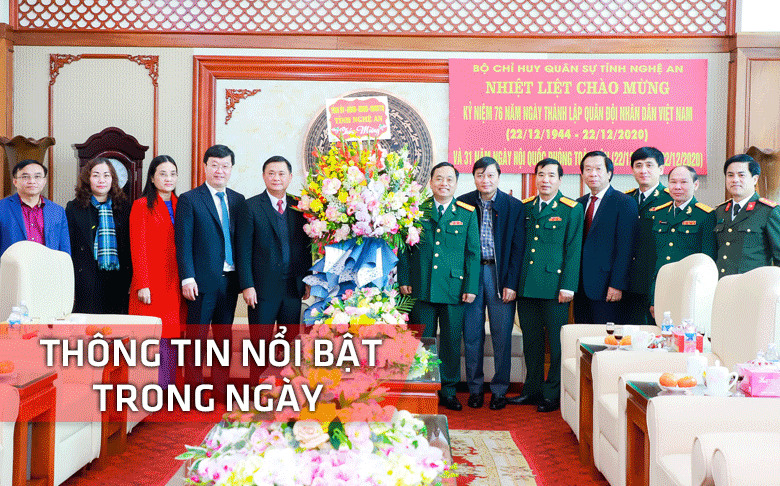 Nghệ An: Thông tin nổi bật ngày 22/12