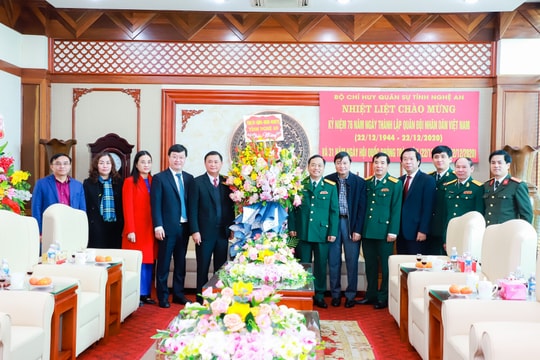 Lãnh đạo tỉnh chúc mừng Ngày thành lập Quân đội nhân dân Việt Nam